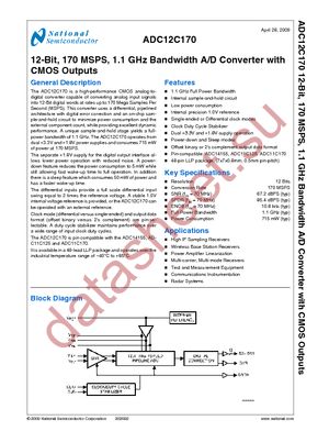 ADC12C170CISQ/NOPB datasheet  